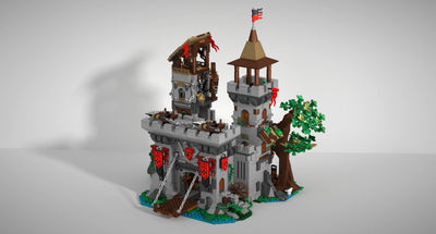 2568PCS Medieval Knight's Fortress Building Blocks Street View MOC Bricks Model Toys Sets Assembly Ornament Ideal Holiday Gifts