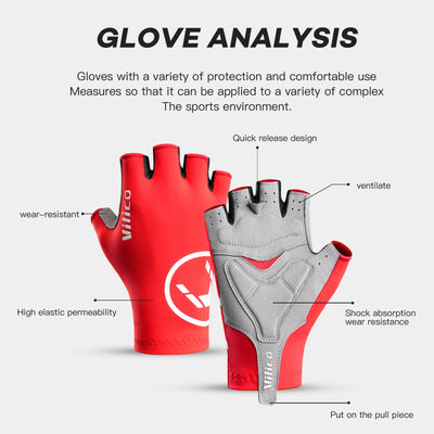 Breaking Wind Cycling Half Finger Gloves Anti-slip Bicycle Mittens Racing Road Bike Glove MTB Biciclet Guantes by Smarsty