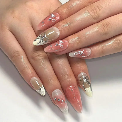 24Pcs Cute Strawberry French Press On Nails - Smarsty