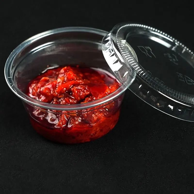 50/100pcs  2oz Portion Cups With Lids Disposable Plastic Sauce Container Box Salad Dressing Seasoning Mini Kitchen Organizer