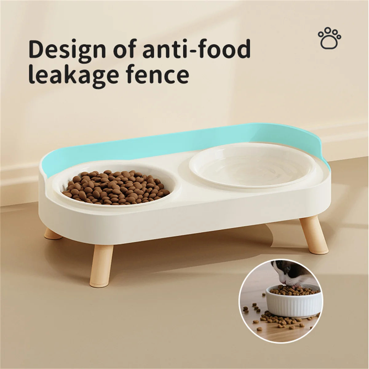 Colorful Double Bowl for Dogs and Cats with Large Capacity - Smarsty