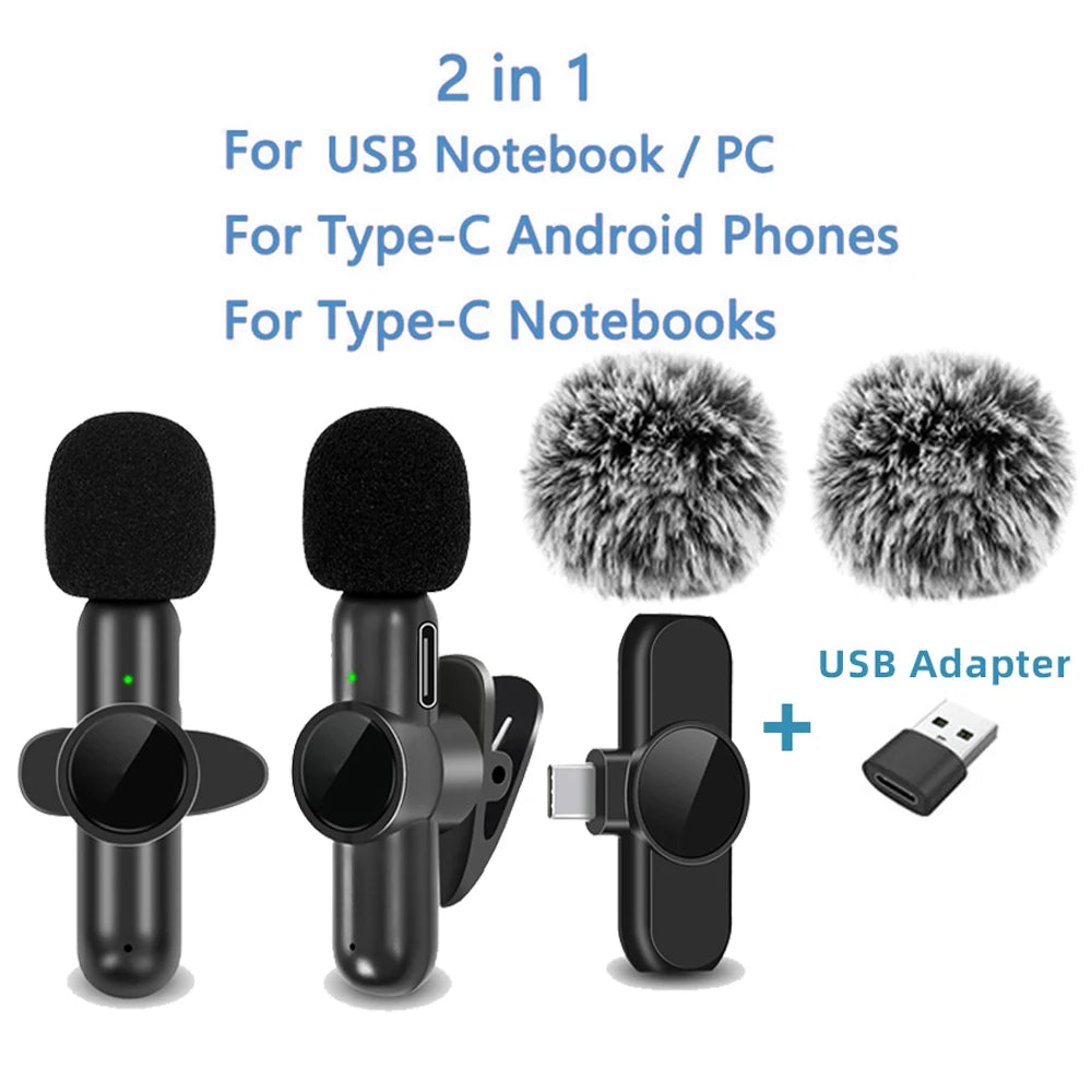 2.4G Wireless Lavalier Microphone for Clear Audio Recording - Smarsty