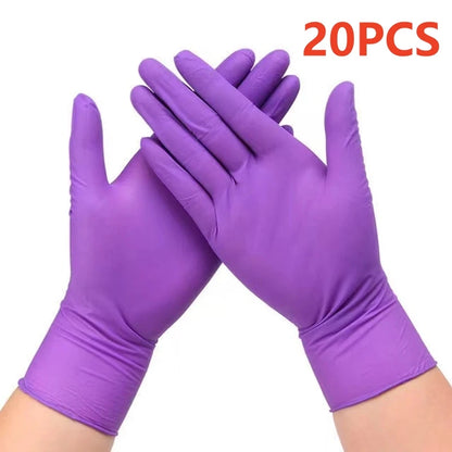 Fuchsia Nitrile Disposable Gloves 20/100PCS 3-mil Powder & Latex Free Household Cleaning Gloves for Cooking Kitchen Esthetician - Smarsty