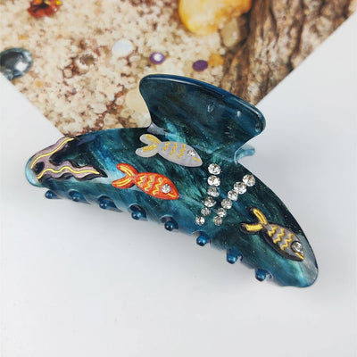 Handmade Large Sea Hair Claw Clips Acetate Beach Starfish - Smarsty