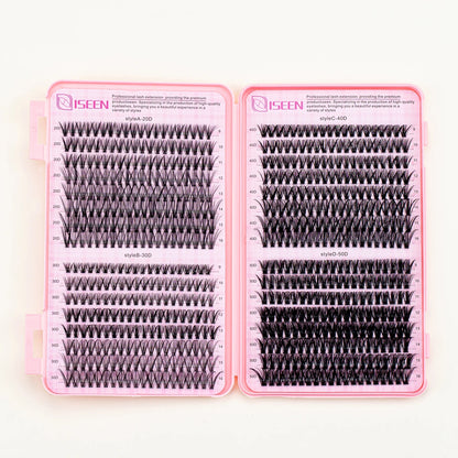 ISEEN DIY Segmented False Eyelash Set with Glue - Smarsty