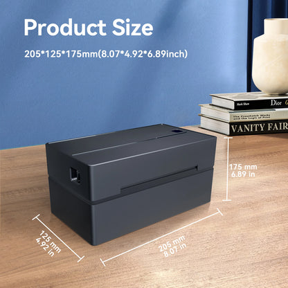 Thermal Label Printer Portable No Ink Required 203DPI 4x6 for Small Business Bluetooth USB High Speed Express Airway Bill