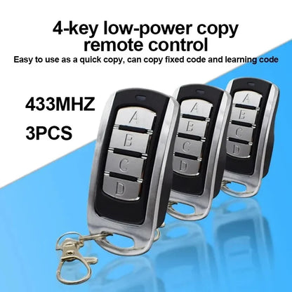 3pcs Wireless 433MHz Garage Remote Control Key Fob - Smarsty