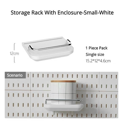 New DIY Pegboard Accessories Hanging Shelf Storage Hooks Wall Organizer No Punching Crafts Organization For Garage Kitchen Room by Smarsty