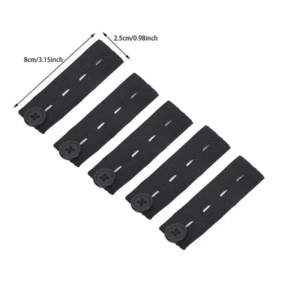 5pcs Pant Extender Belt Unisex Waist Band Tight Trousers Jeans Skirts Maternity Button Hooks Garment DIY Sewing Supplies - Smarsty