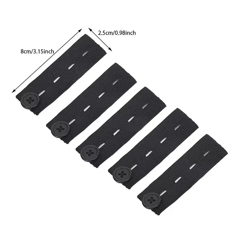 5pcs Pant Extender Belt Unisex Waist Band Tight Trousers Jeans Skirts Maternity Button Hooks Garment DIY Sewing Supplies - Smarsty