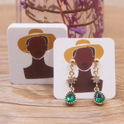 Luxury Jewelry Earring Cards Pack of 100 Pearl Powder Finish - Smarsty