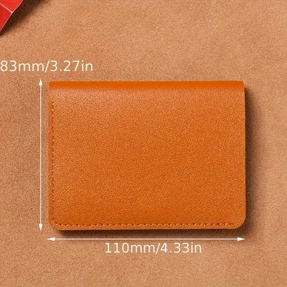 Classic Designer PU Leather Small Wallet for Men Short Simple Women's Purse Fashion Ultra Thin Credit Card Bag Coin Purse - Smarsty