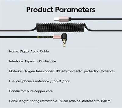 USB C to 3.5mm AUX Audio Adapter for Clear Sound - Smarsty