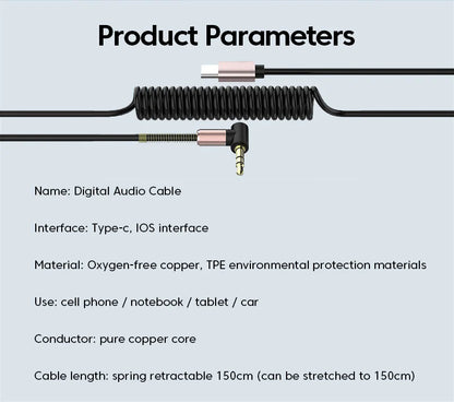 USB C to 3.5mm AUX Audio Adapter for Clear Sound - Smarsty