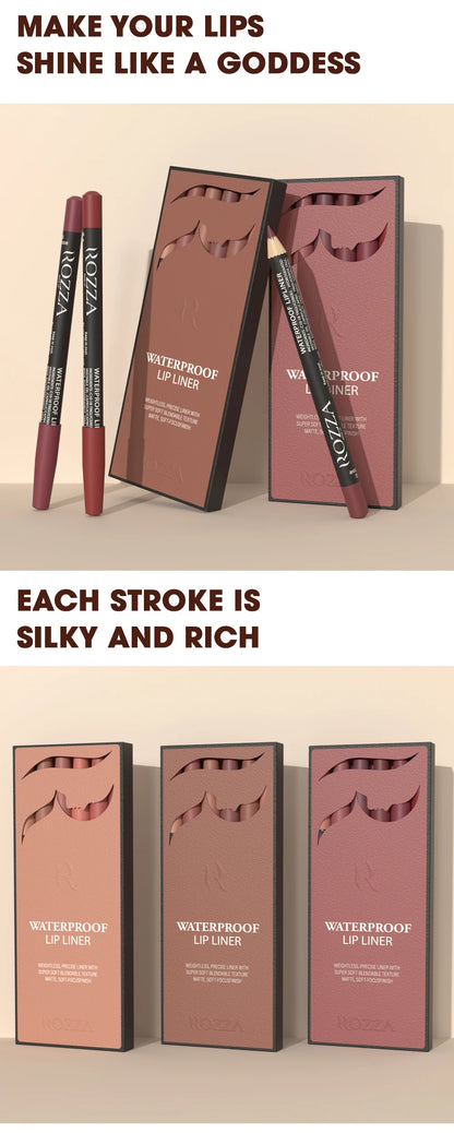 Rozza Waterproof Lip Liner Pencil Set for Long Lasting Wear - Smarsty