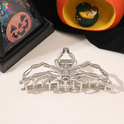 Gothic Spider Pearl Metal Hair Claw Clip Strong Hold - Smarsty