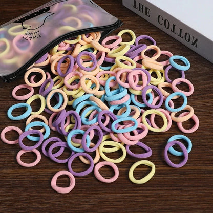 50 Pack Seamless Hair Ties Gentle No Damage Elastic - Smarsty