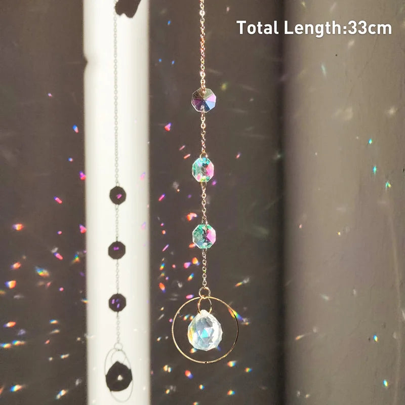 Hanging Crystal Pendant Suncatcher Wind Chimes for Home Decor - Smarsty