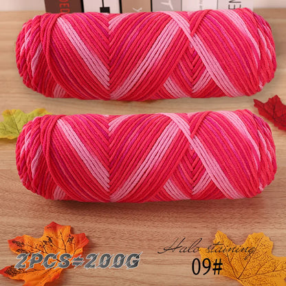 Colorful Dyed Milk Cotton Yarn for Handmade Projects - Smarsty