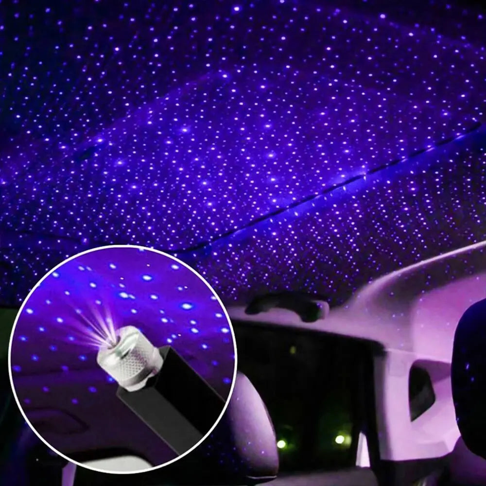 Mini LED Car Roof Star Night Light Projector Atmosphere Galaxy Lamp USB Decorative Adjustable for Auto Roof Room Ceiling Decor - Smarsty