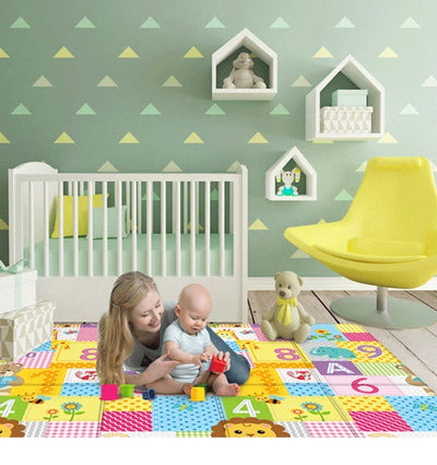 Foldable Baby Play Mat Children's Double-sided Pattern Protection Non-slip Activity Carpet Children's Educational Activity Mat by Smarsty