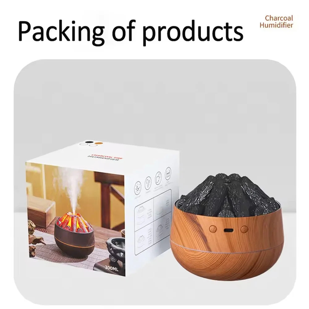 Charcoal Flame Humidifier and Essential Oil Diffuser - Smarsty