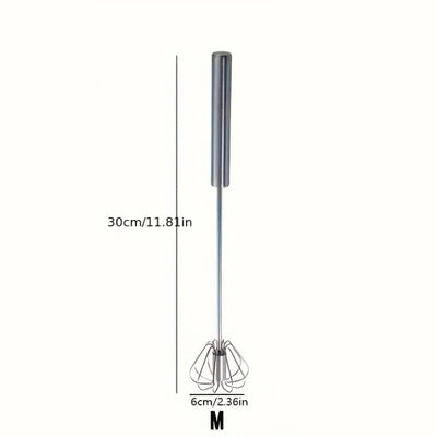 Stainless Steel Egg Beater Durable Semi-Automatic Mixer for Effortless Egg Cream Mixing Stirring and Beating for Kitchen Baking - Smarsty