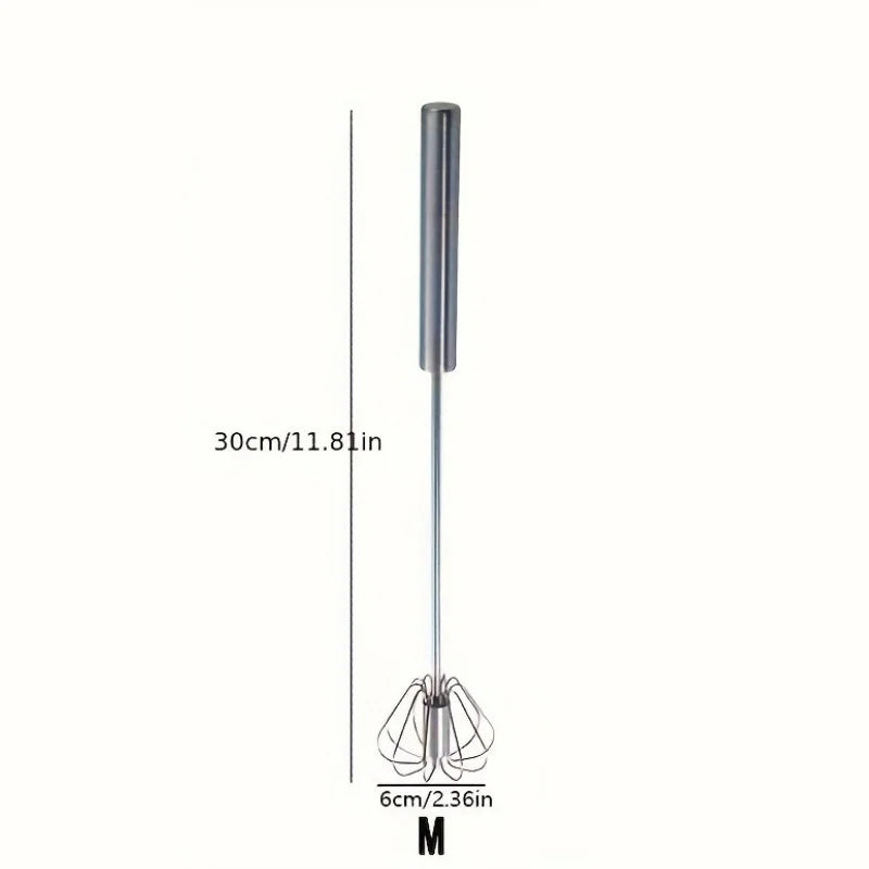 Stainless Steel Egg Beater Durable Semi-Automatic Mixer for Effortless Egg Cream Mixing Stirring and Beating for Kitchen Baking - Smarsty