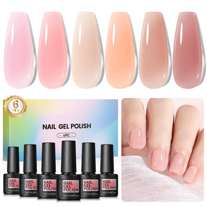 Coscelia Jelly Nail Gel Polish Set for Stunning Nail Art - Smarsty