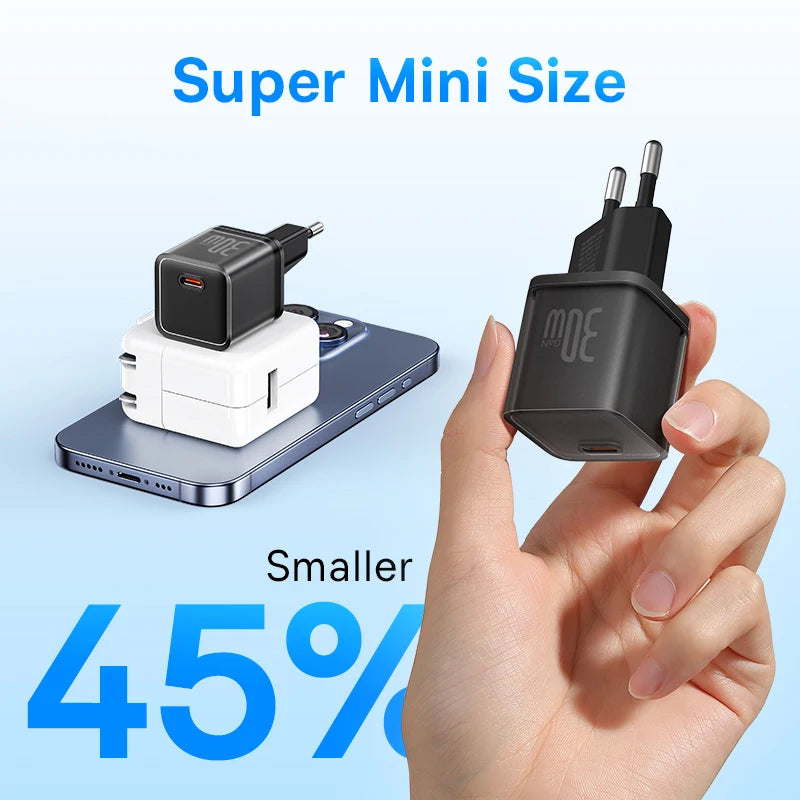 GaN USB C Charger 30W Fast PD PPS CompatibleWith IPhone - Smarsty