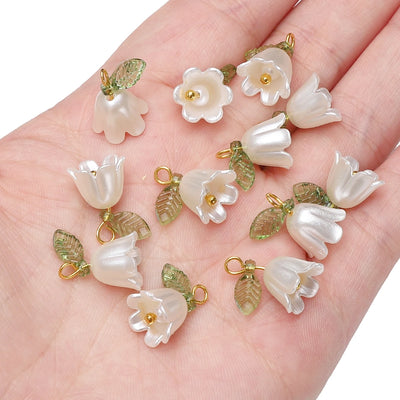 Acrylic Lily of the Valley Flower Beads for Jewelry Making - Smarsty