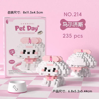 Animal Small Particle Dog Cat  Mini Building Blocks DIY Assembly Brick Sets Educational Toys for Kid 10 To 12 Year Birthday Gift - Smarsty