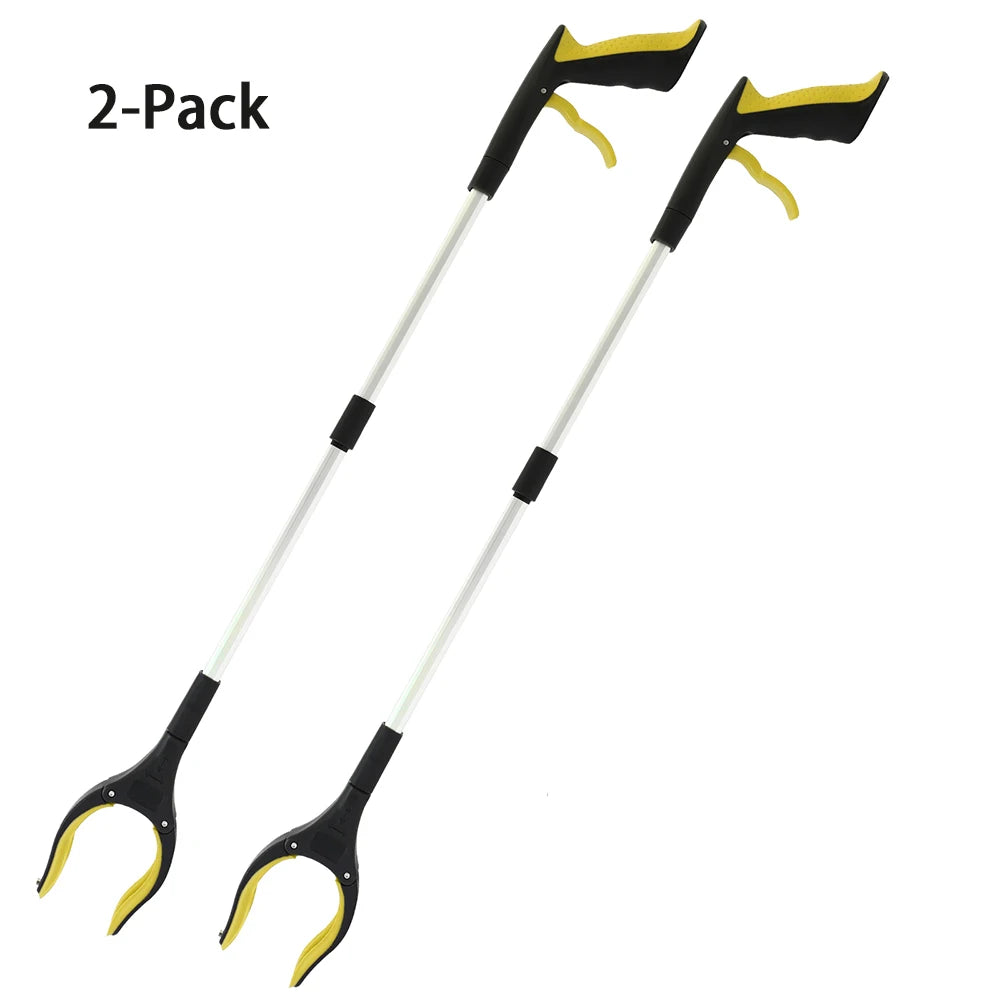 2-Pack Foldable Garbage Clip Litter Reachers Pickers Gripper Extender Hand Tools Environmental Sanitation Garbage Collector