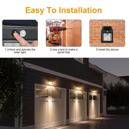 LED Solar Wall Light with Motion Sensor and Three Modes - Smarsty