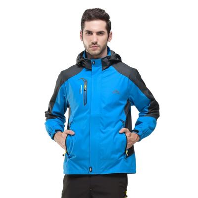 TRVLWEGO Camping Hiking Jacket Men Autumn Outdoor Sports Coats Climbing Trekking Windbreaker Travel Waterproof Jackets Black by Smarsty