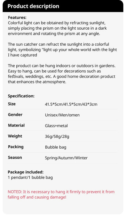 Colorful Tree Of Life Crystal Glass Pendant For Gardens - Smarsty