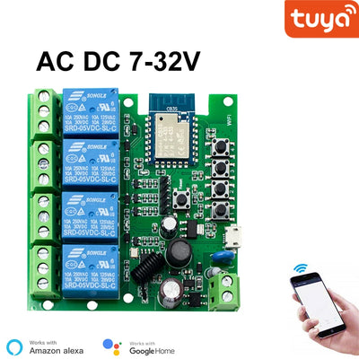 Smart WiFi Relay Switch Module with Alexa Compatibility - Smarsty