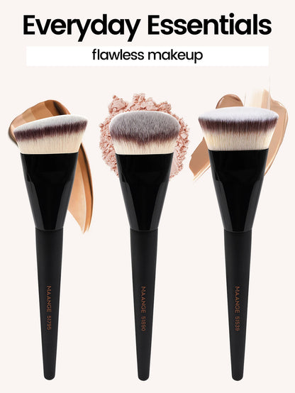 MAANGE 3 Piece Makeup Brush Set for Flawless Application - Smarsty