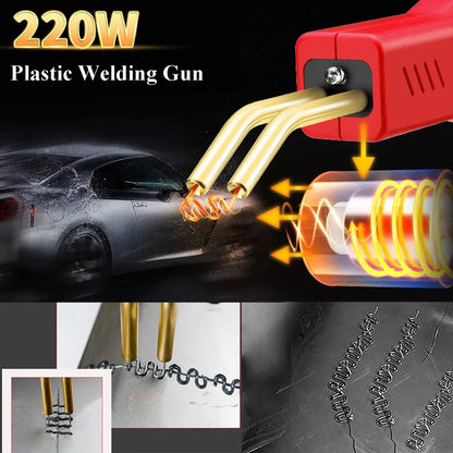Plastic Welder, 2in-1 Plastic Welding Repair Kit Hot Staples, Hot Staples Weld Gun Repair Kit for Car Bumper And Most Plastics