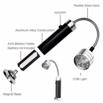 Magnetic LED Grill Light with Flexible Gooseneck - Smarsty