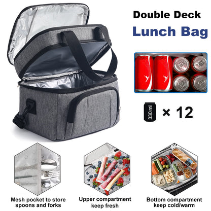 Insulated Lunch Bag With Adjustable Strap And Waterproof - Smarsty