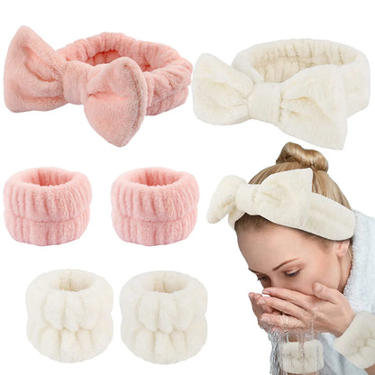 Coral Fleece Wash Face Headband Absorbent Waterproof - Smarsty