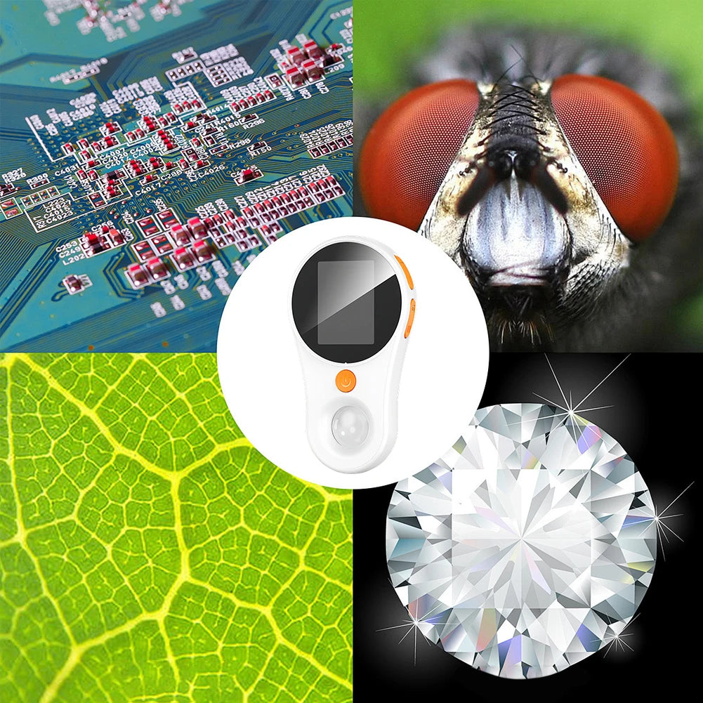 500X Digital Handheld Microscope 2 Inch IPS Screen Electronic Coin Magnifier Portable Microscope Camera for Jewelry Watch Repair