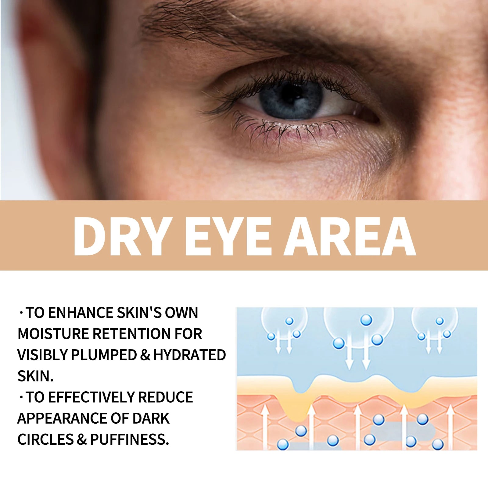 Men's Retinol Eye Cream for Dark Circles and Puffiness - Smarsty