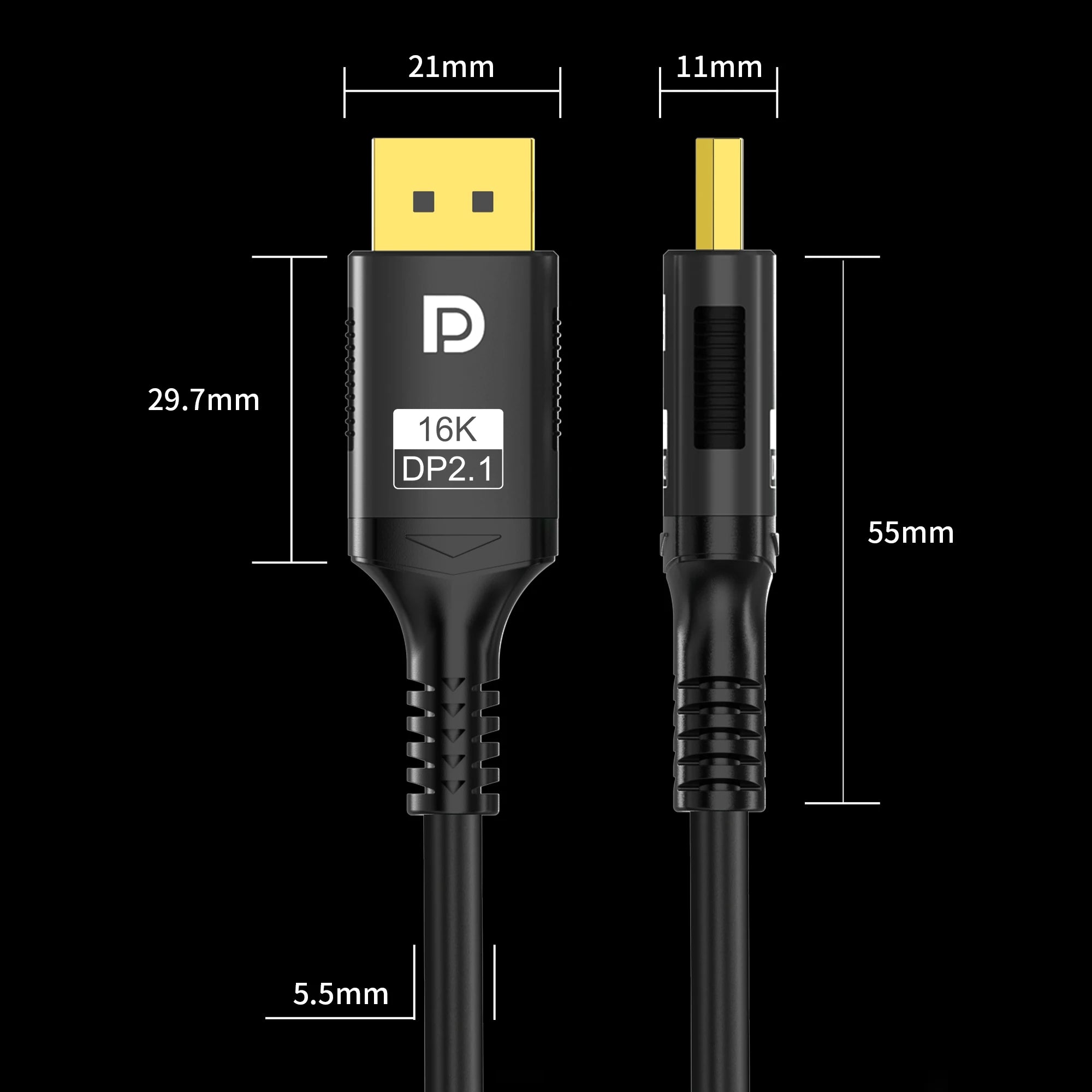 16K DisplayPort 2.1 Cable for High-Speed Gaming - Smarsty