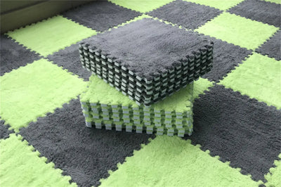 Soft Plush Children's Mat Baby Play Mat Baby Toys Eva Foam Puzzle Carpet In Children's Room Keep Warm Playmat 30*30*1CM by Smarsty