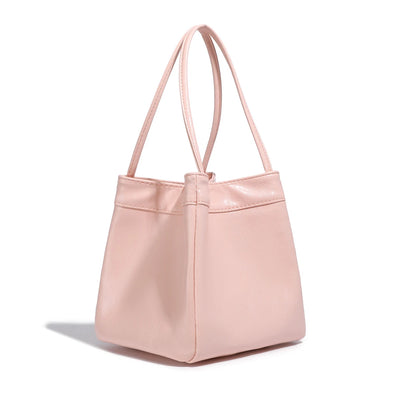 Bucket Bag For Women Silvery Pu Lunch Box Versatile Chic - Smarsty