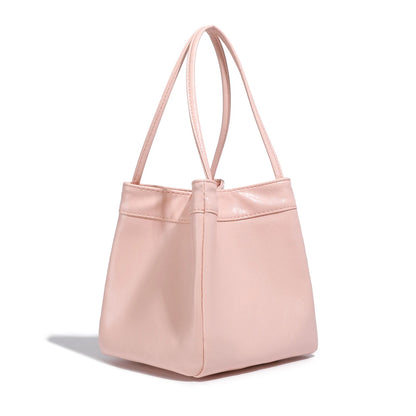 Bucket Bag For Women Silvery Pu Lunch Box Versatile Chic - Smarsty