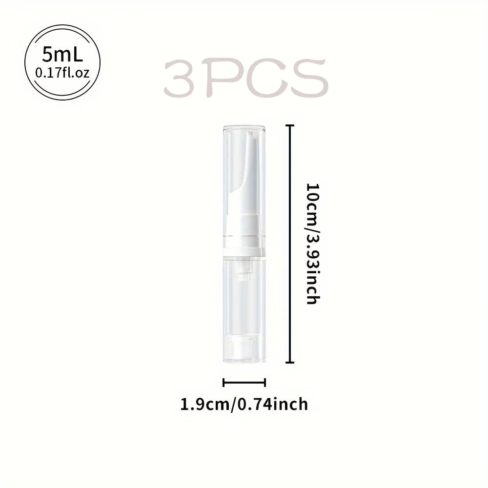 Clear Airless Foundation Dispenser Travel Bottles Set - Smarsty