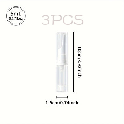 Clear Airless Foundation Dispenser Travel Bottles Set - Smarsty